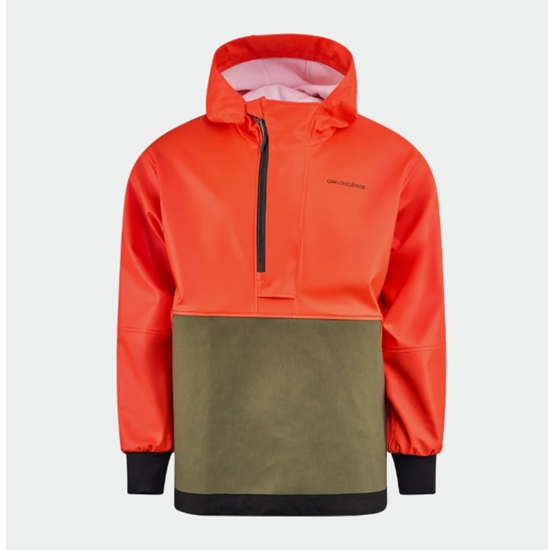Grundens Neptune Armored Anorak Orange/Olive M