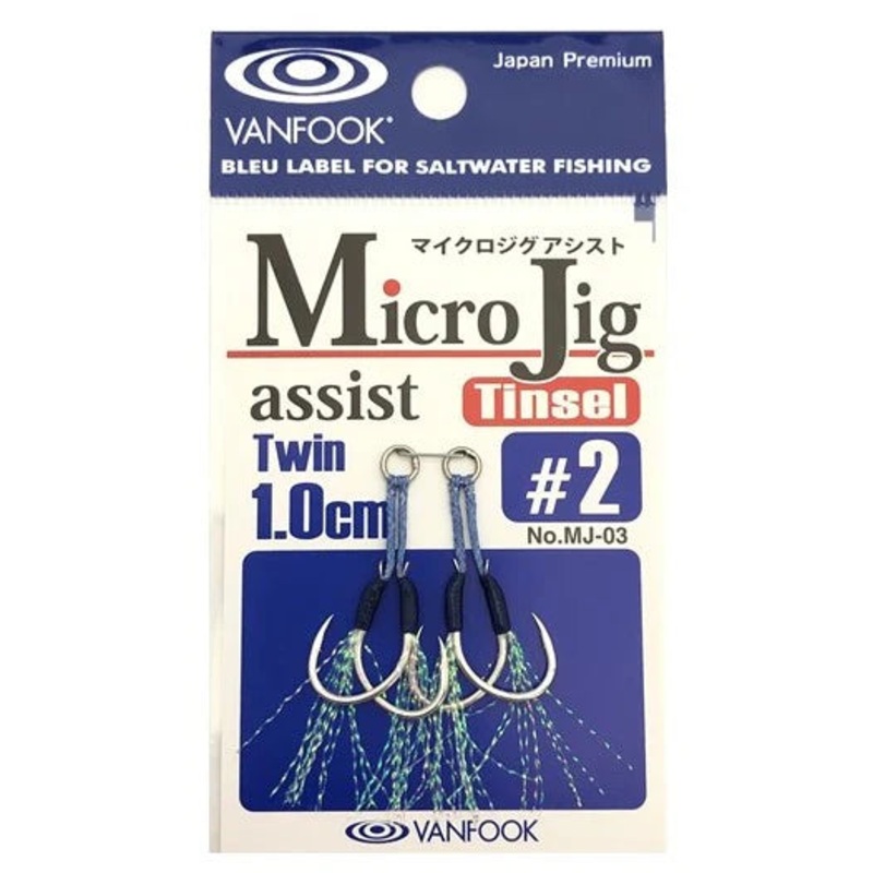 Vanfook MJ-03 Micro Jig Assist Tinsel Twin 1cm Drop 2-pack 1
