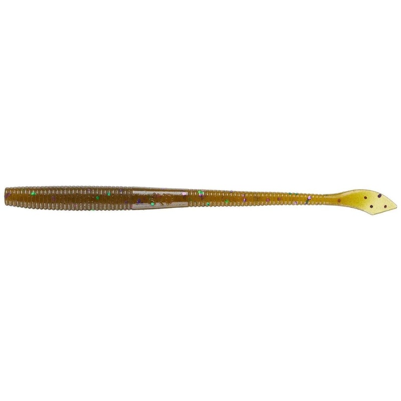Yamamoto Kut Tail Worm Green Pumpkin Green Purple Flake 5″ 10pk
