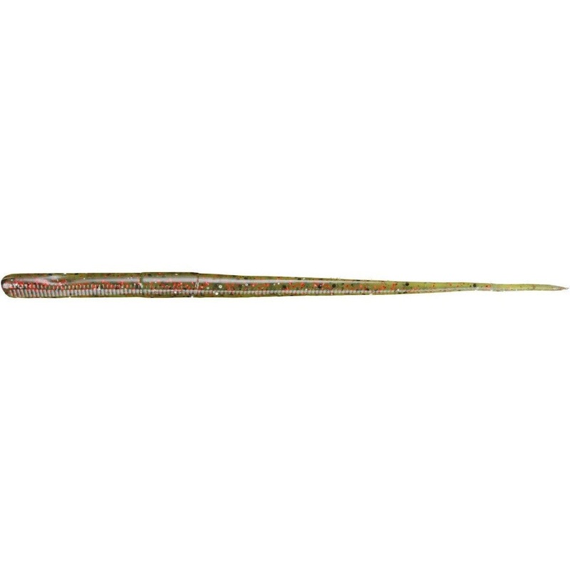 Big Bite Baits Shaking Squirrel Worm Watermelon Red Flake 6″ 10pk