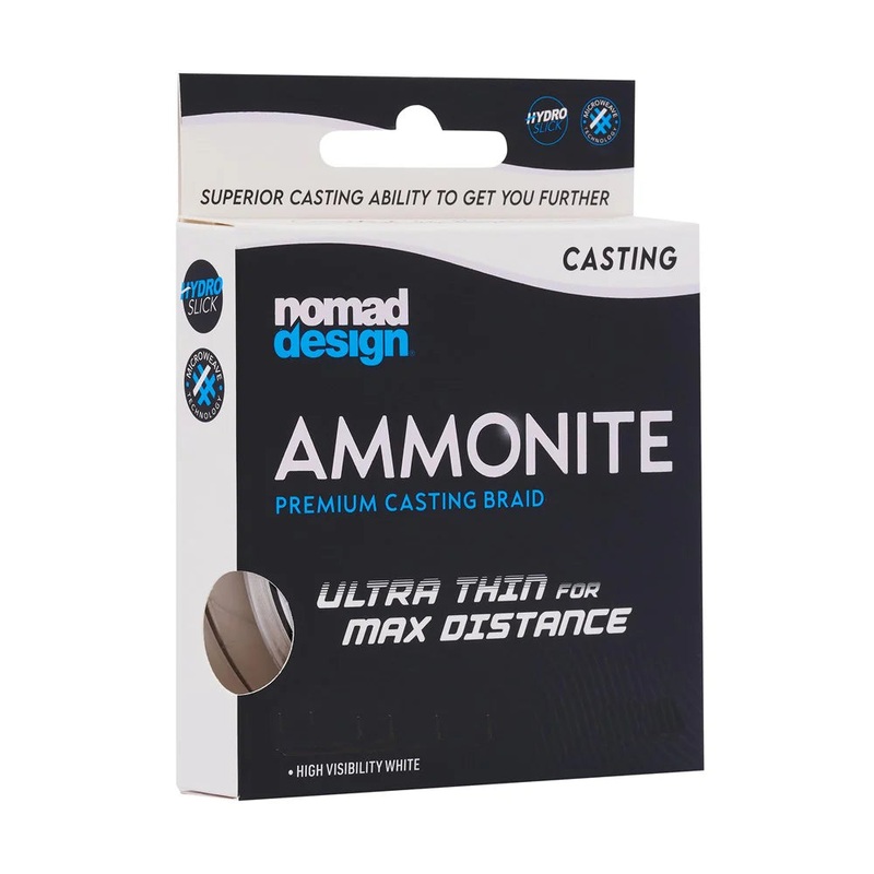 Nomad Design Ammonite Casting Braid White 300yds 100lb