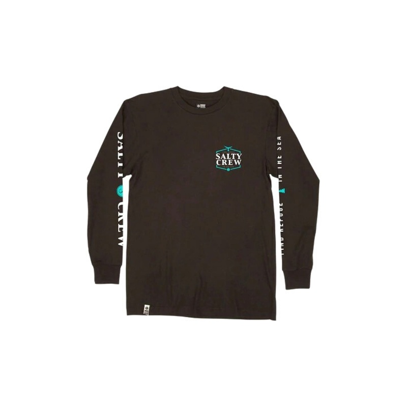 Salty Crew Skipjack Premium L S Tee S Black