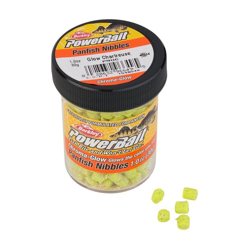 Berkley PowerBait Panfish Nibbles Glow Chartreuse