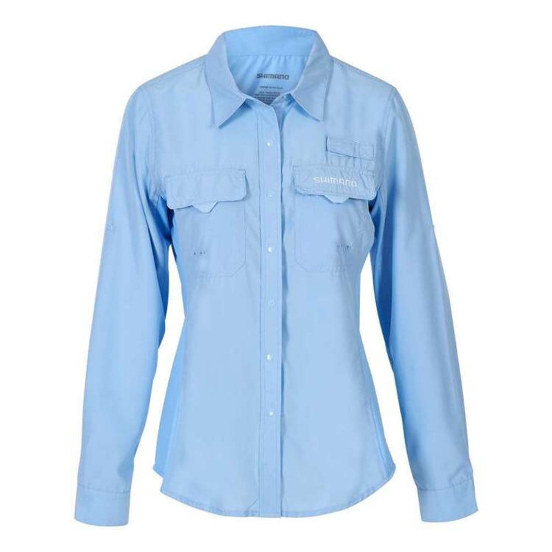 Shimano Ladies Vented Long Sleeve Fishing Shirt Ice L10