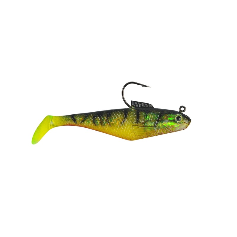 Berkley PowerBait Pre-Rigged Swim Shad 2in Firetiger