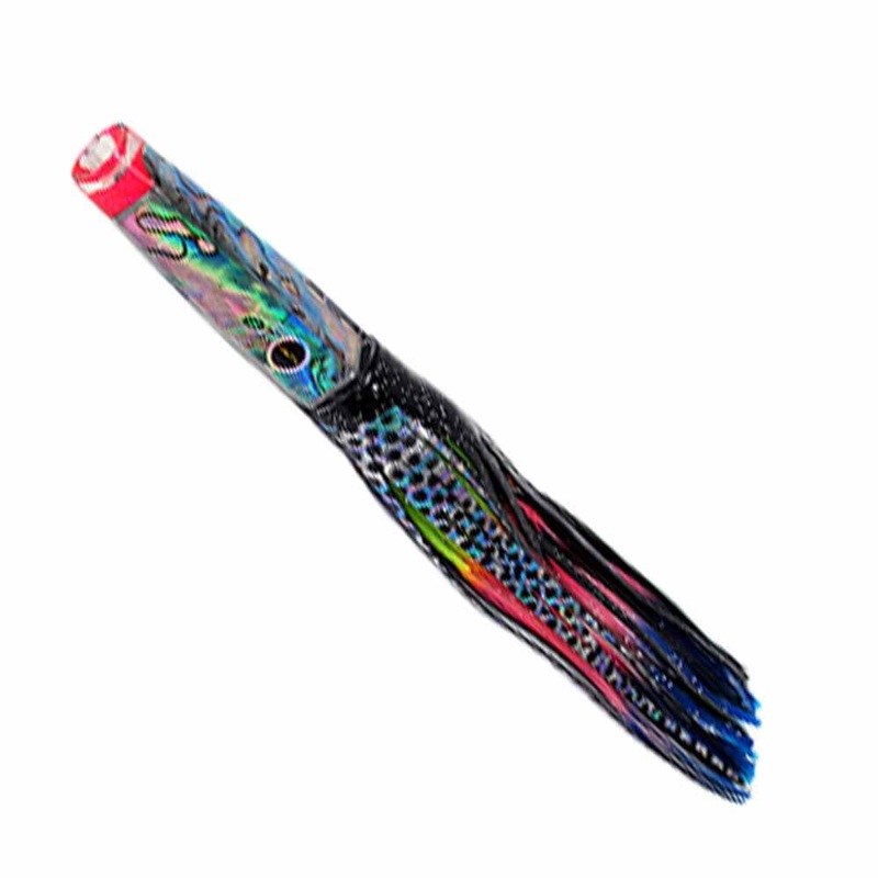 Black Bart Rum Cay Candy Trolling Lure BLACK DOT/RAINBOW