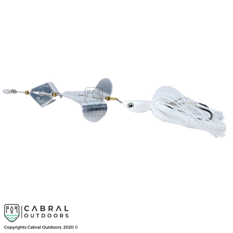 LuresFactory Zelep BuzzBait Slash Bait Spinner 25g | 12cm | size 3/0 | 1pcs/pkt White