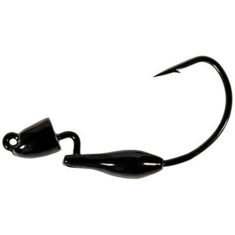 Z Man Pro Bulletz Weedless Jig Heads Black 3pk 1/8 3/0