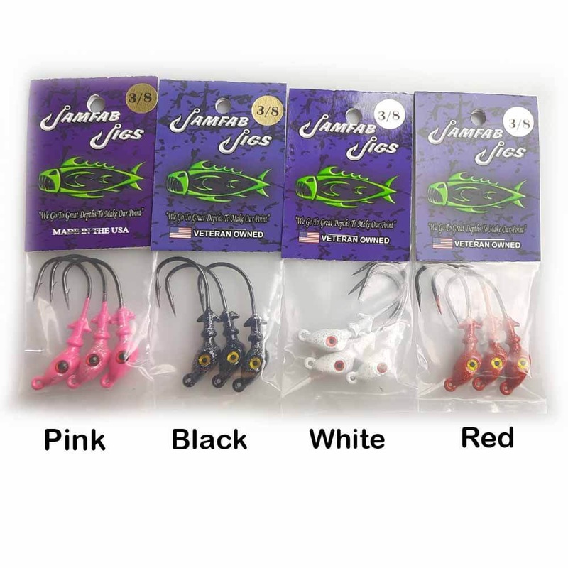 Jamfab Jigs Jammer Jig 3/8OZ 3PK BLACK