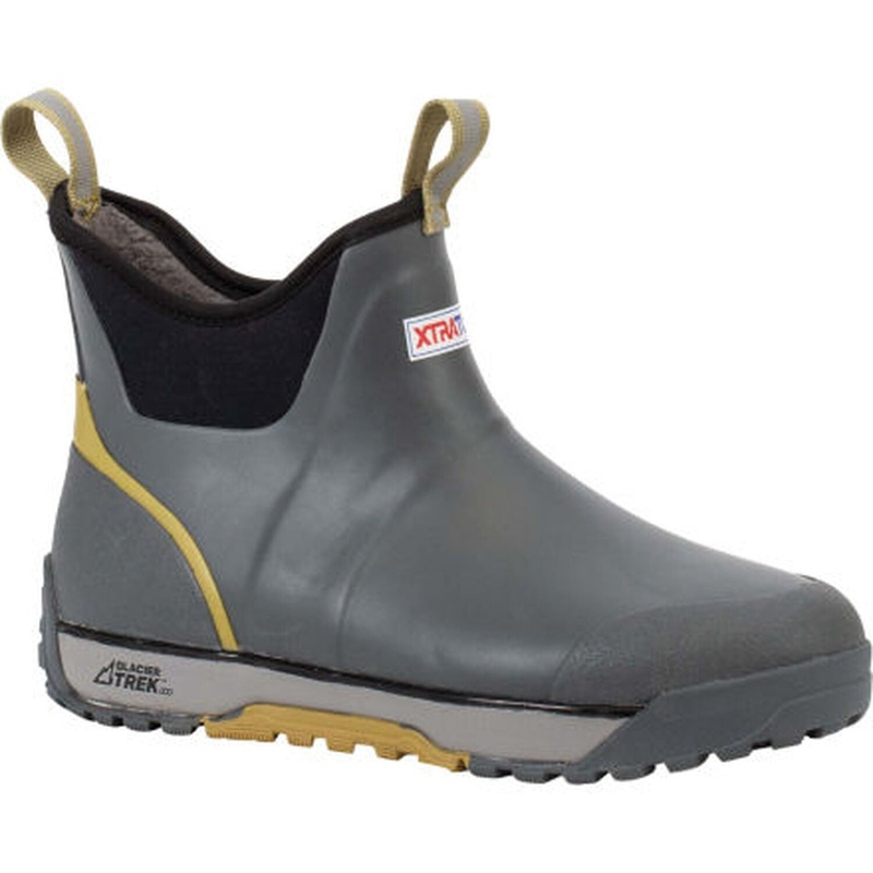 XTRATUF Men’s Ice Fleece Lined Ankle Deck Boot Grey 7