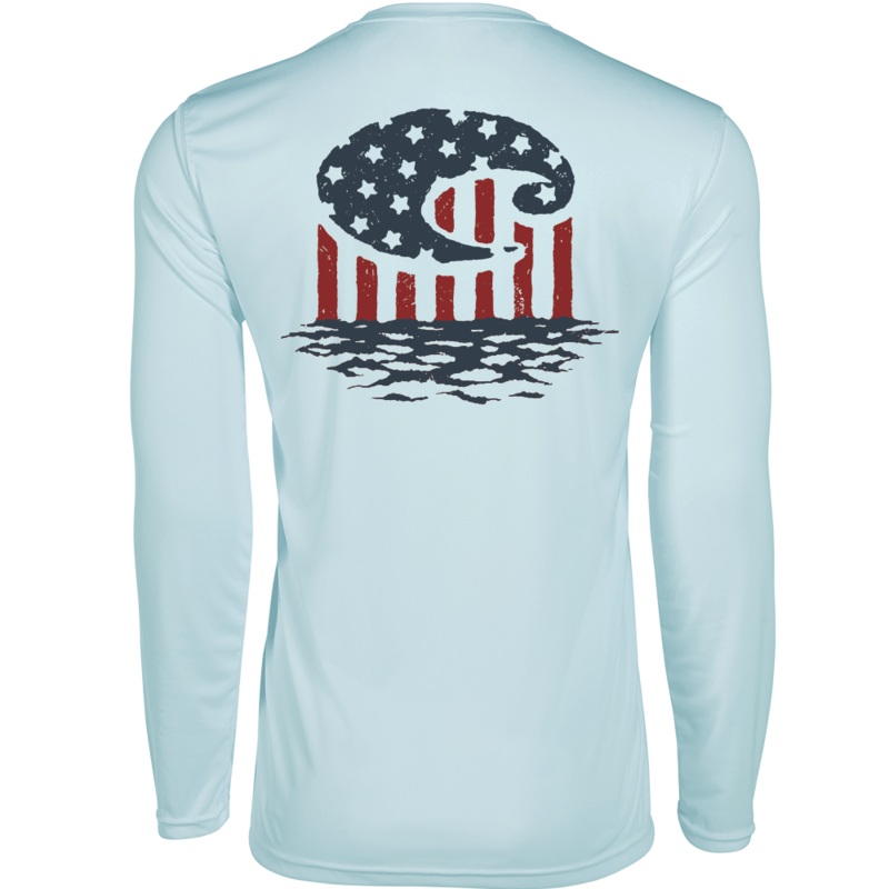 Costa Tech Freedom Costa Long Sleeve Artic Blue Small