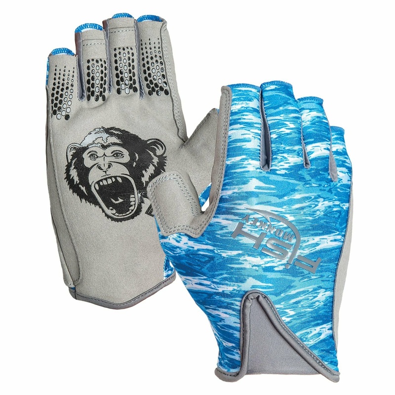 Fishmonkey Pro 365 Guide Gloves Large Blue Water Camo