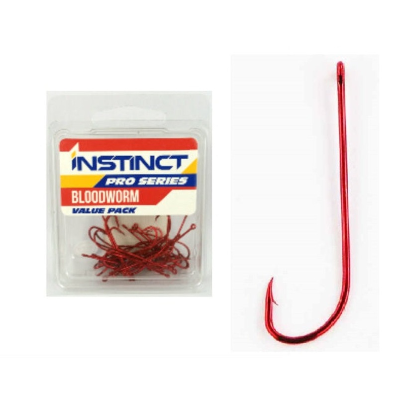 Instinct Pro Series Long Shank Bloodworm Hook Value Pack 1
