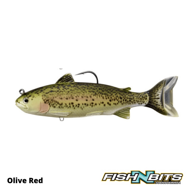 Live Target – Trout Swimbait 7.5inch Olive/Red