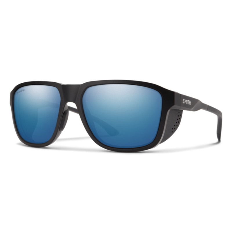 Smith Embark Sunglasses Matte Black (ChromaPop Glass Polarized Blue Mirror)