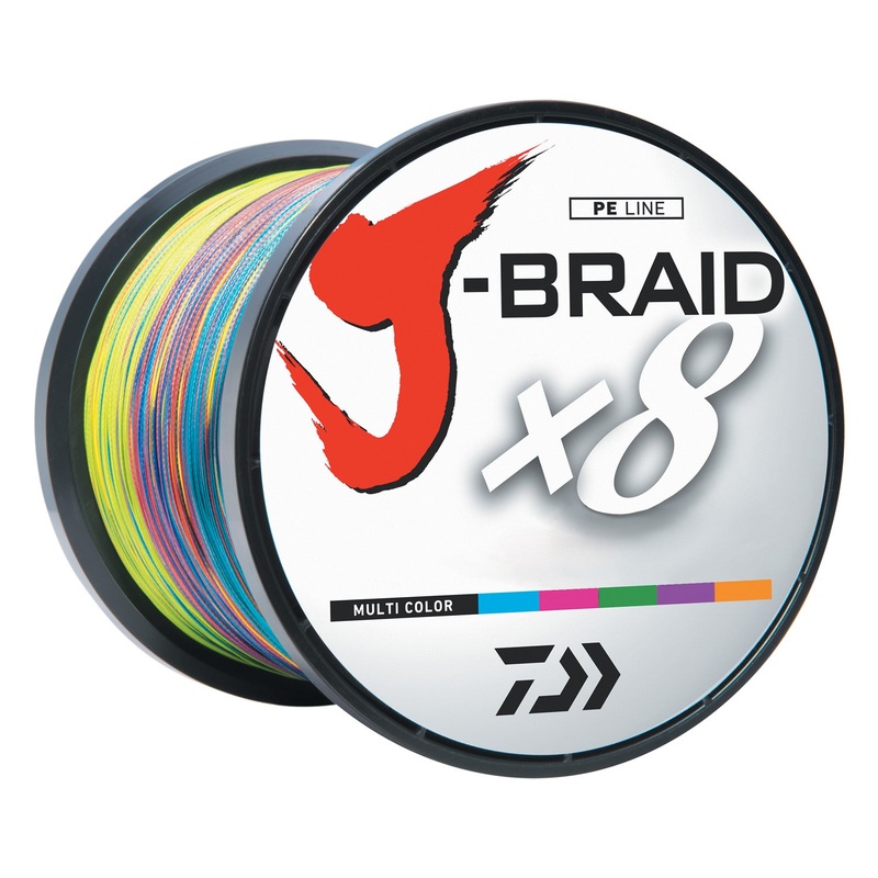 Daiwa J-Braid X8 330YDS Multi Color Braided Line 20LB