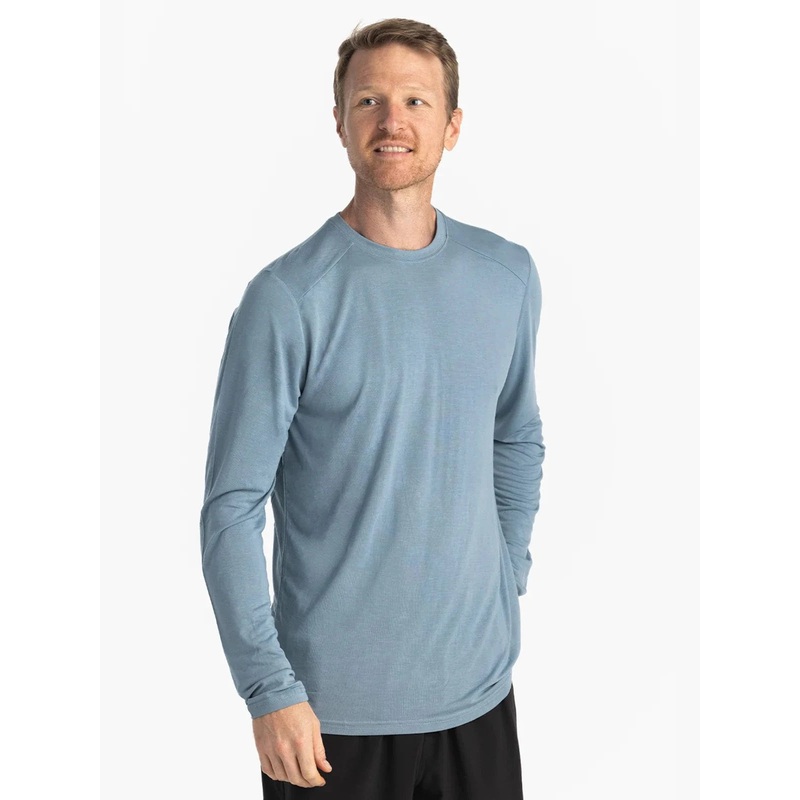 Free Fly Lightweight Bamboo Longsleeve Blue Fog S