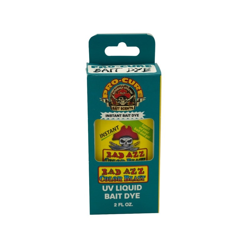 Pro-Cure Bad Azz UV Bait Dye Enhancement Liquid Fluid Chartreuse Lime