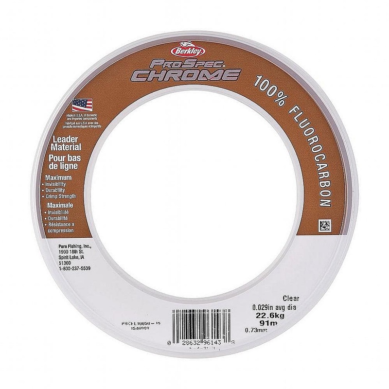 Berkley ProSpec Chrome 100% Fluoro Leader Coil – Clear 80#