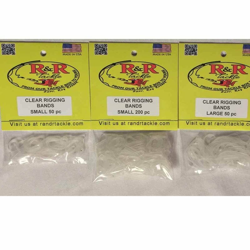 R&R Tackle Small Clear Rigging band 200PK