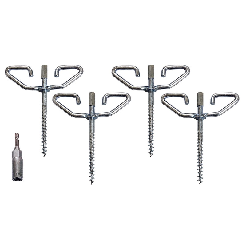 RAZR-BACK Power-Drill Ice Anchor 4-pk Kit