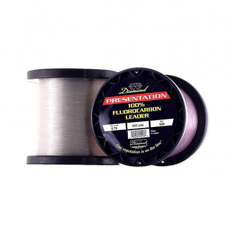 Diamond Fluorocarbon “Presentation” Leader – 500 Yards Clear 15#