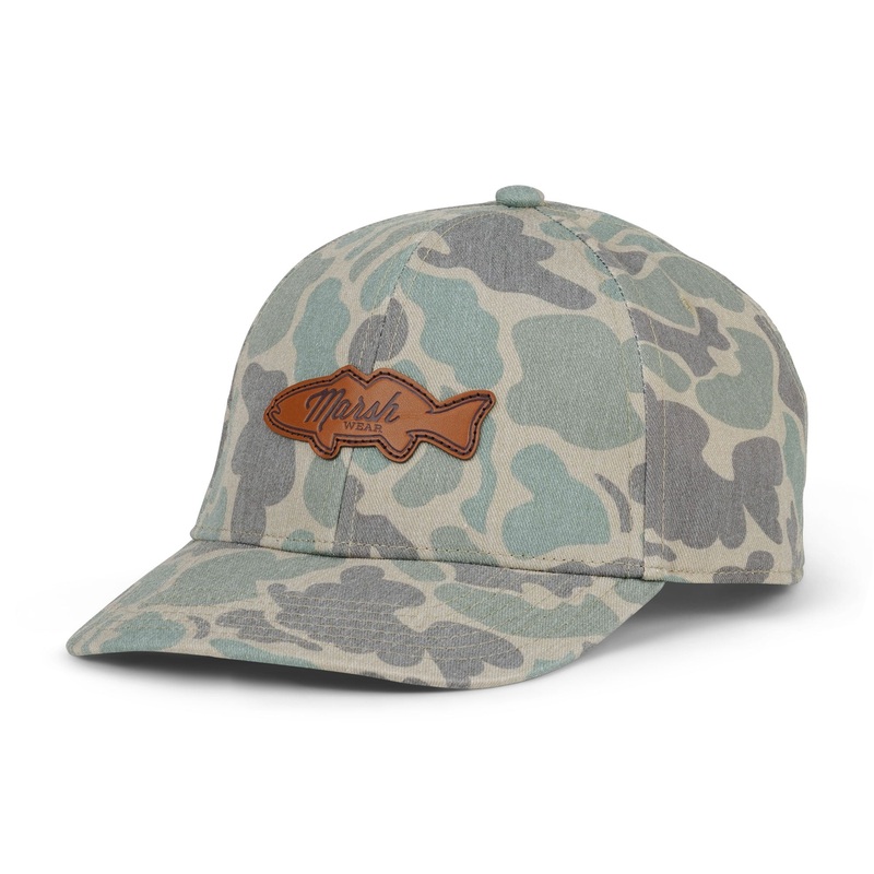 Marsh Wear Youth RR Leather Hat Green Camo