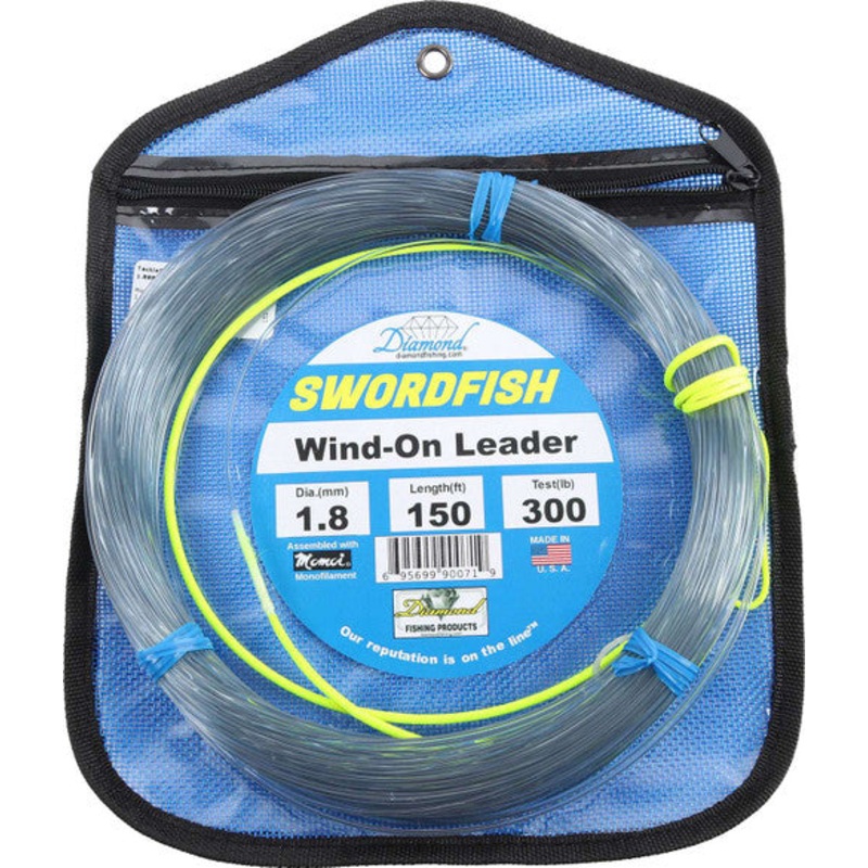 Momoi Swordfish Wind-On Leaders 150# 150ft Clear