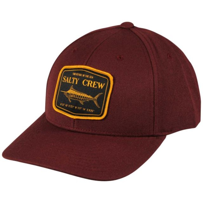 Salty Crew Stealth 6 Panel Hat Cap Black