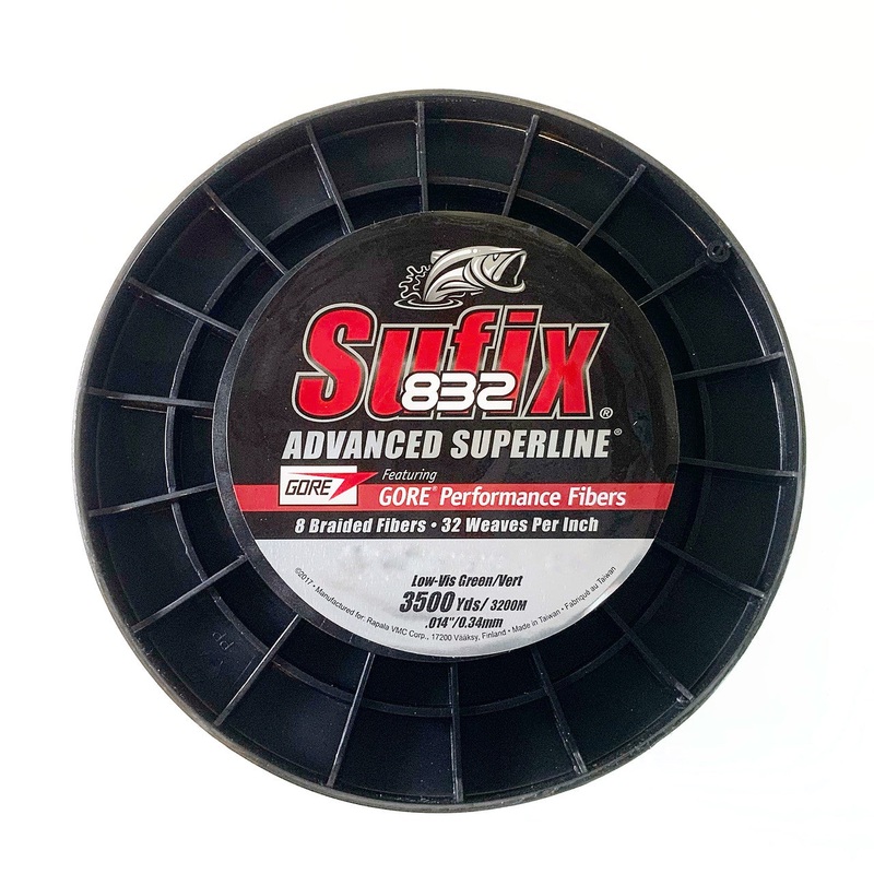 Sufix 832 Braid Bulk Spool 3500yd Fire Camo 15lb