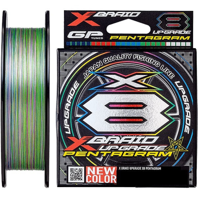 YGK X-Braid Upgrade X8 Pentagram Braided Line Multi Colour 150m 14lb