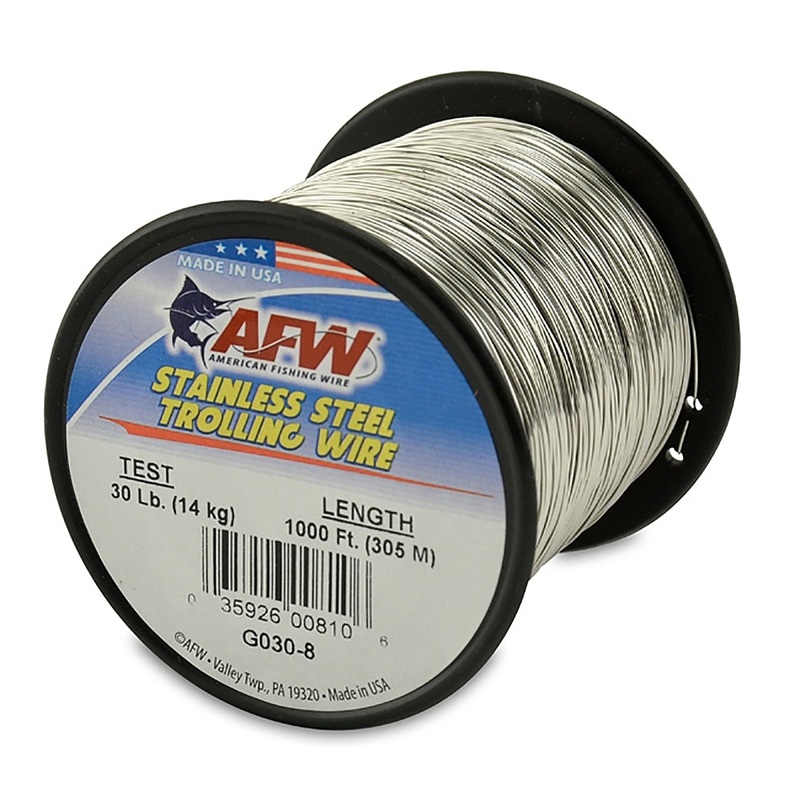 AFW Stainless Steel Trolling Wire – Bright 300 Ft 40#
