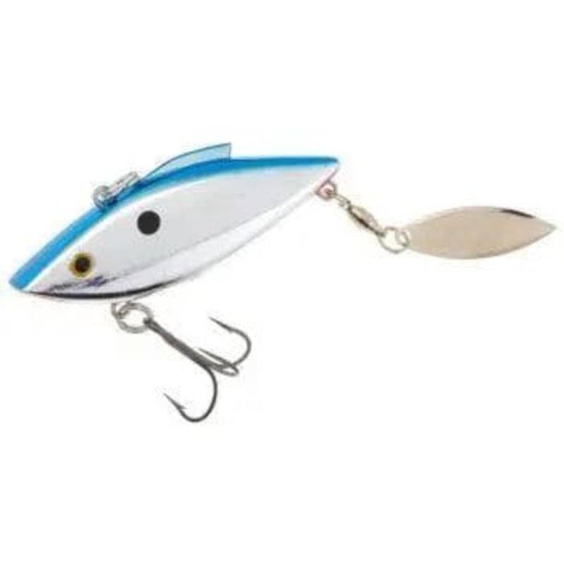 Bill Lewis Rat-L-Trap Spin Trap Chrome Blue Back 25B 1/4 oz Willow Blade