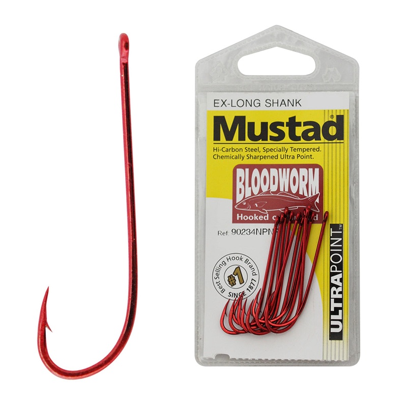 Mustad Bloodworm Extra Long Shank Ultra Point Hook 1