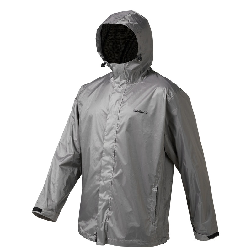 Shimano Packable Stowaway Rain Coat Spray Jacket Charcoal Large