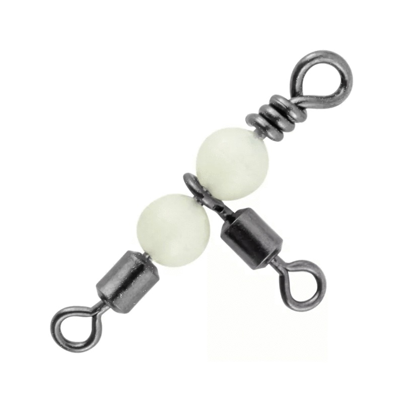 Tsunami Rolling T-Swivels with Glow Beads 1/0 – 150lb – 5pk