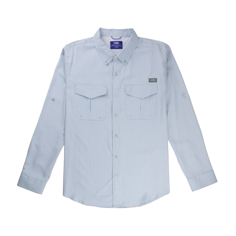 AFTCO Sirius Tech Long Sleeve Shirt Airy Blue Small