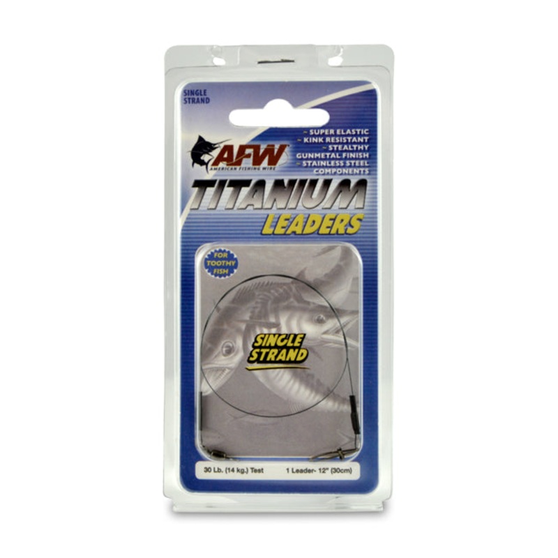 Strand Wire Leader – AFW – Titanium Tooth Proof, Single Strand Wire Leaders 30Lb 12