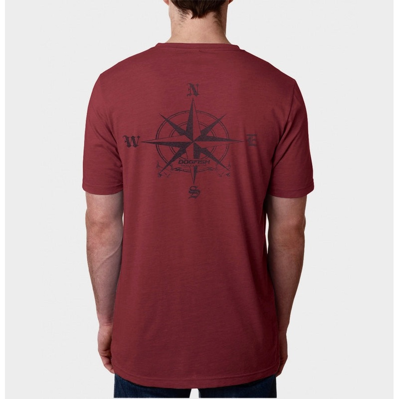 Dogfish Short Sleeve T-Shirt Compass Logo Paprika Small