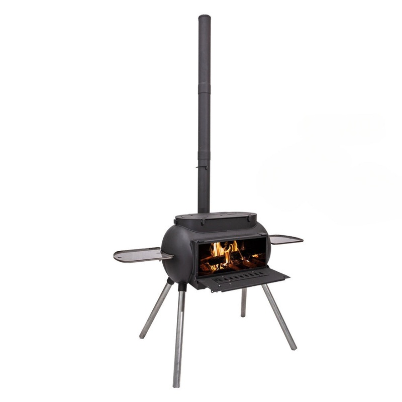 Ozpig Big Pig Wood Fire Stove Black