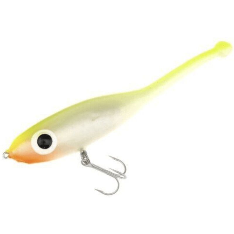 Paul Brown Devil Soft-Body Twitchbait Suspending Pearl/Chartreuse