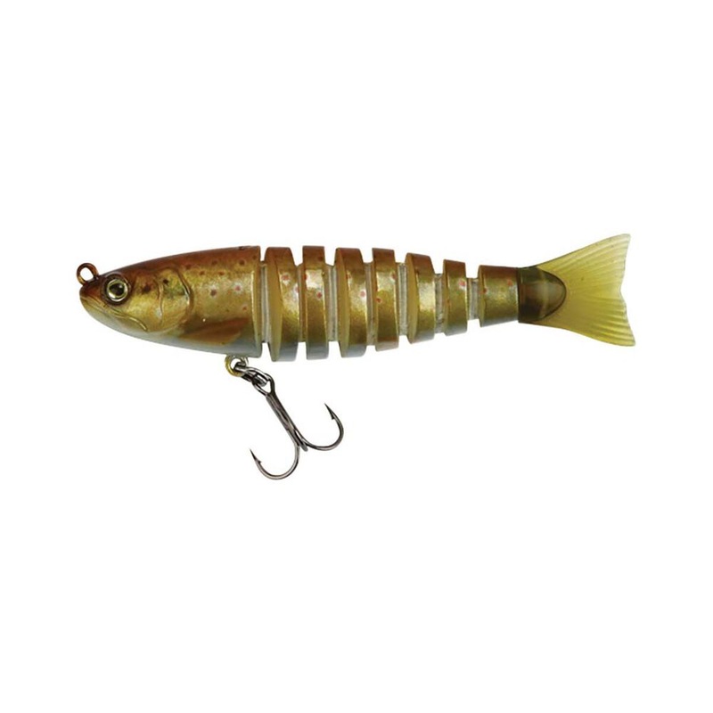 Biwaa S Trout Jointed Swimbait Lure 3.5in Brown Trout