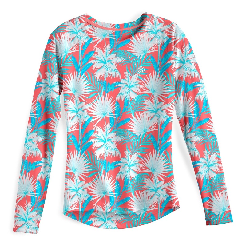 SCALES Palm City Womens Long Sleeve Performance Coral Small