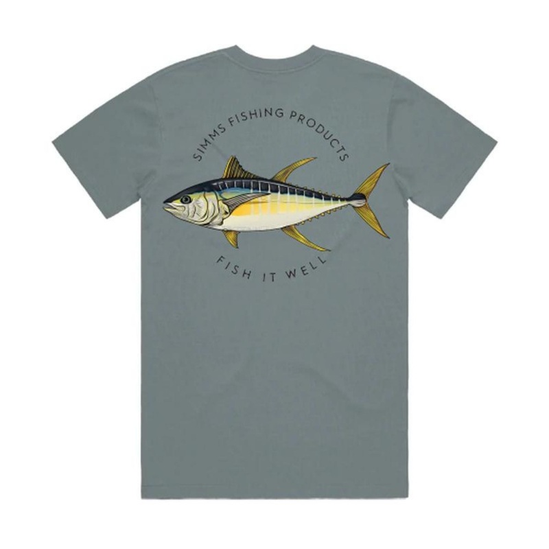 Simms Yellowfin Tuna T-Shirt S LAKE BLUE