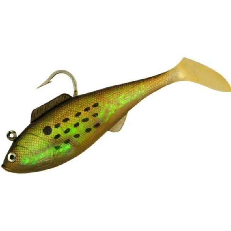 Tsunami Deep Swim Shad Paddle Tail Swimbaits Pearl/Spot 5 in