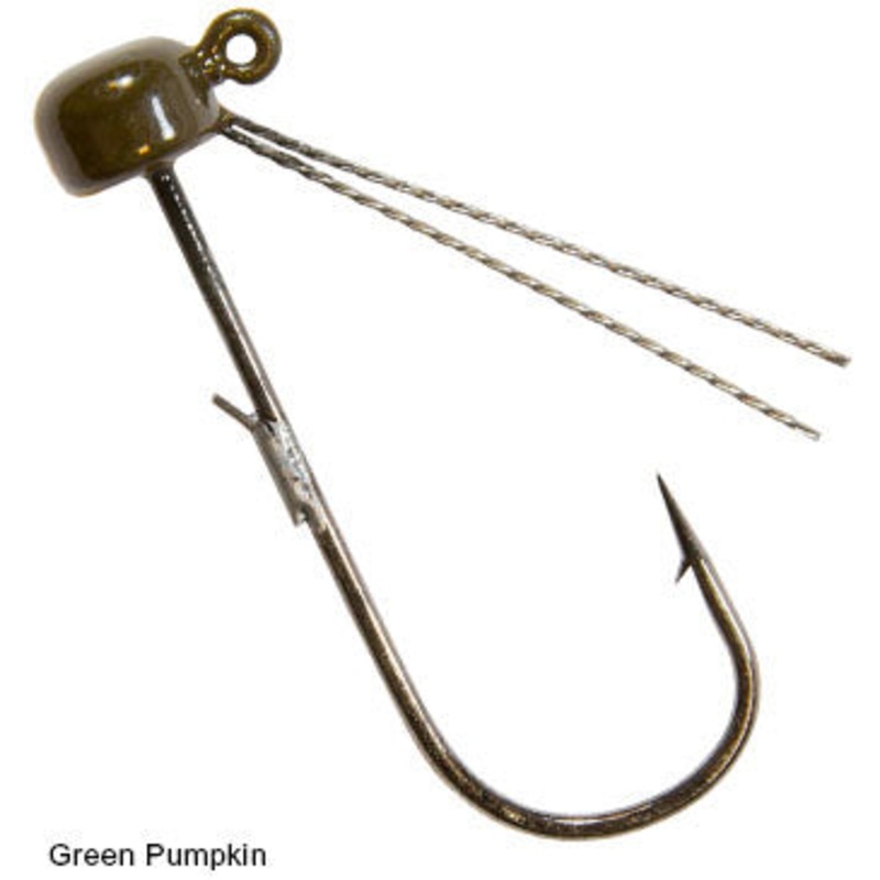 Z-Man Power Finesse ShroomZ Weedless’ Jighead 1/10oz Green Pumpkin