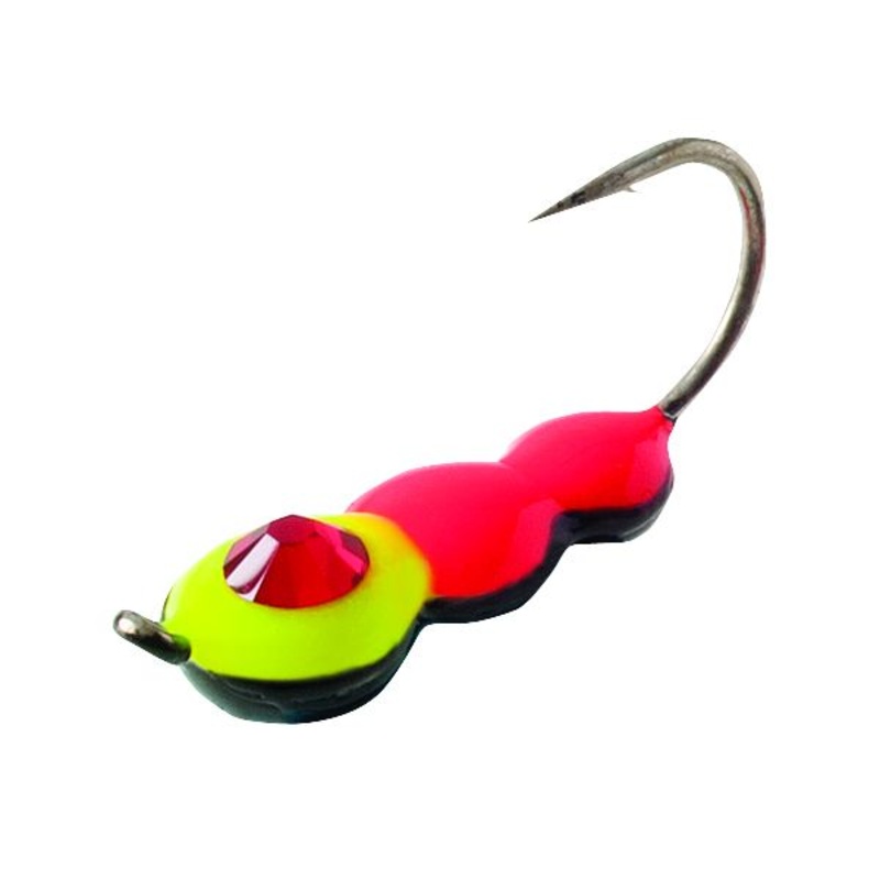 Clam Half Ant Drop Red/White/Chartreuse