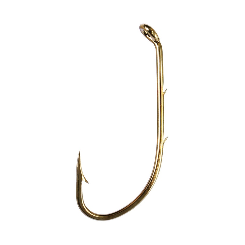 Eagle Claw Down Eye Offset Baitholder Bronze Hook 14 Large