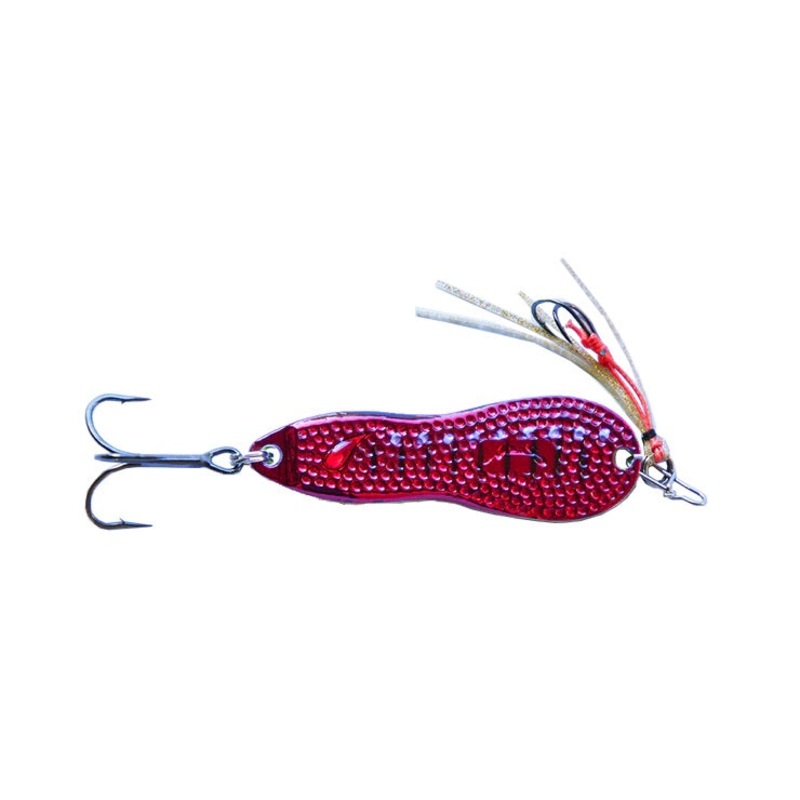 Nories Metal Wasaby Hammered Bass Spoon Lure With Assist Hooks 139