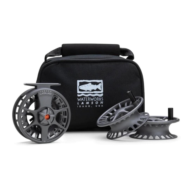 Waterworks Lamson Liquid FlyReel With 2 Spare Spools 5/6 WT